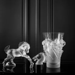Sculpture cheval incolore lalique
