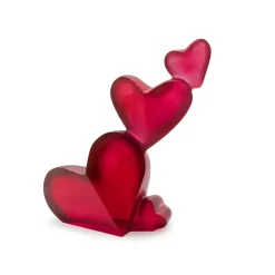 Sculpture cœur passion daum