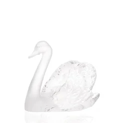 Sculpture cygne tête haute lalique