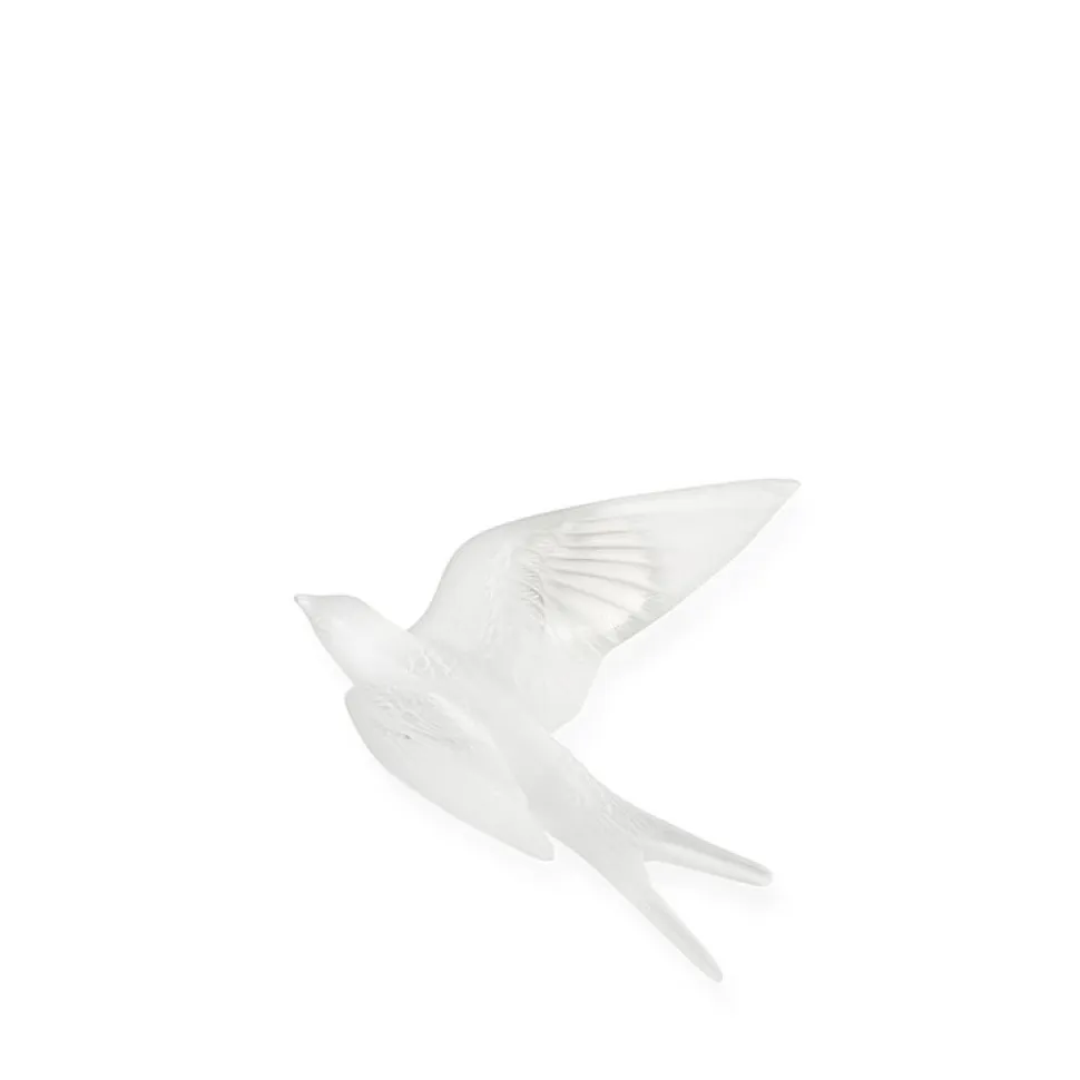 Sculpture murale hirondelle ailes levées lalique