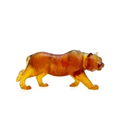 Sculpture tigre ambre Daum