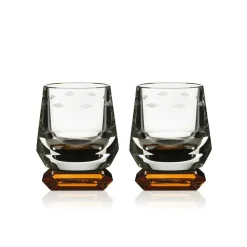 Set 2 Whimsy ambre verre à whisky Reflections Copenhagen