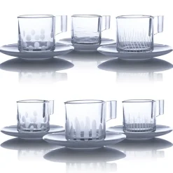 Set espresso café cristal x6