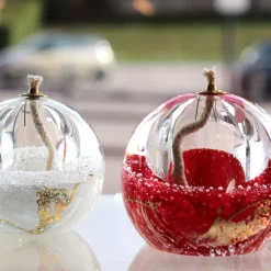 Set Lampe huile cristal blanc et or + paraffine X1