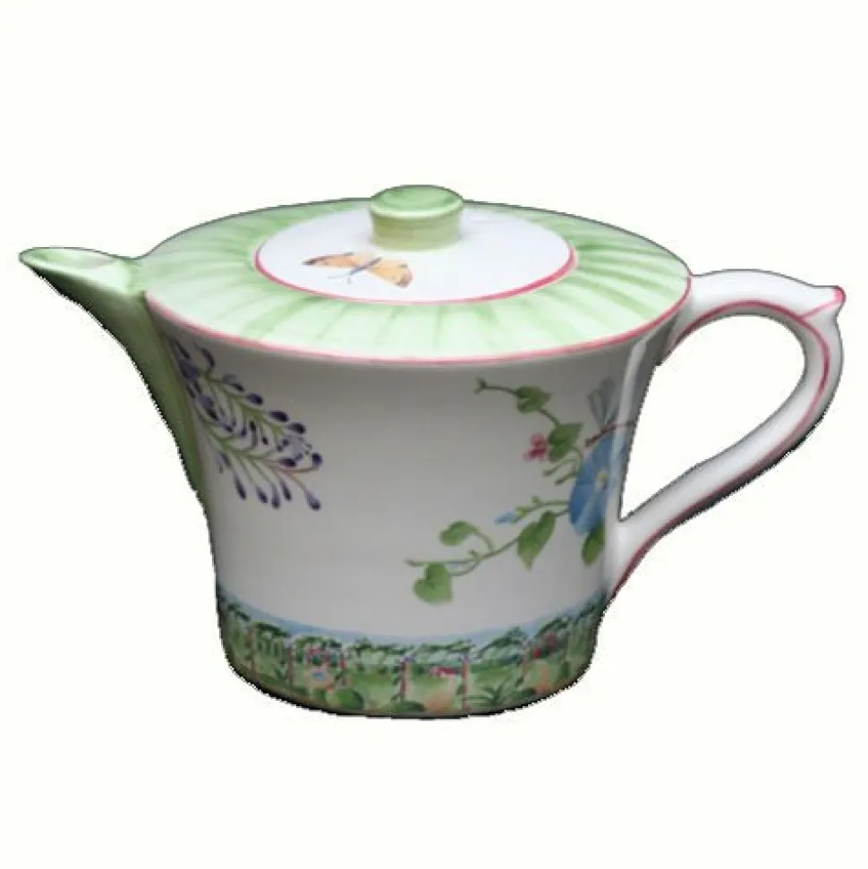 Théière vent de fleurs lunéville