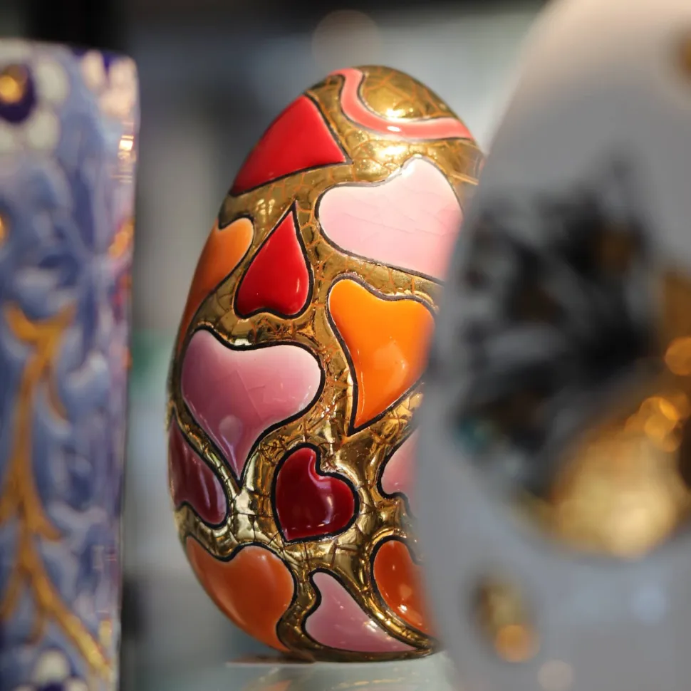 Œuf sweat heart Émaux de Longwy