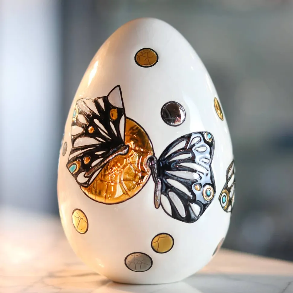 Œuf T2 Mrs Butterfly Émaux de Longwy