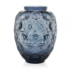 Vase anémones gm bleu lalique