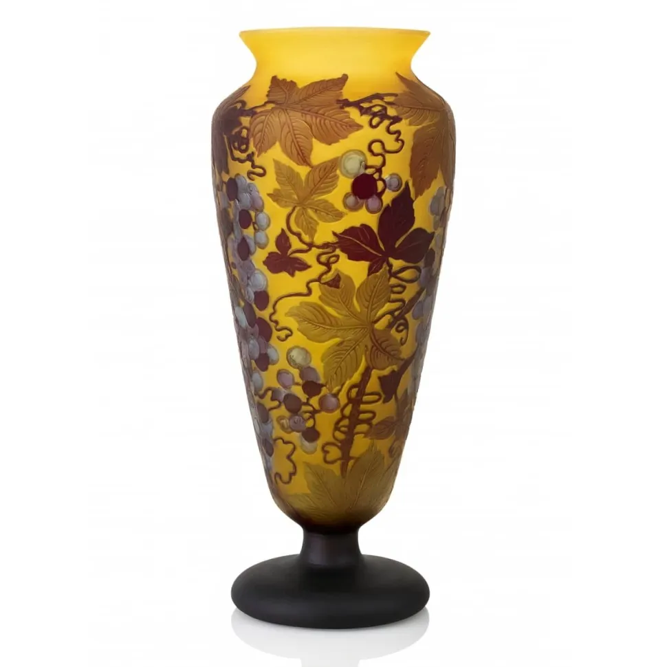 Vase Art nouveau gravé à l’acide