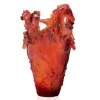 Vase cheval cavalcade magnum ambre daum
