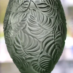 Vase feuilles lalique