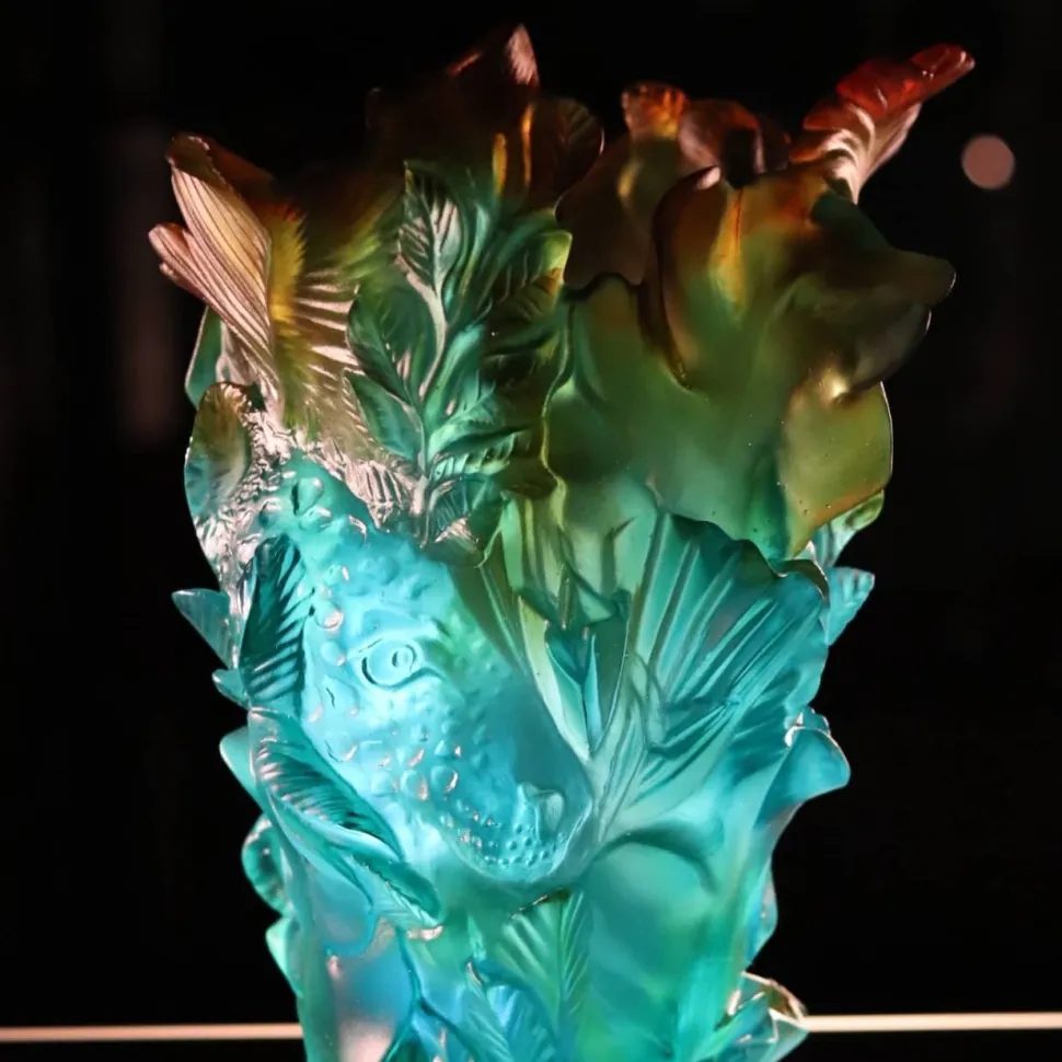 Vase grand modèle léopard Voyage Tropical Daum