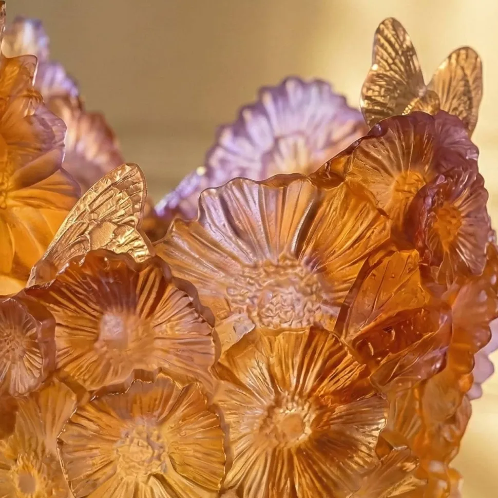 Vase grand modèle Or d’Abeille Daum