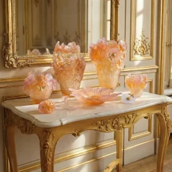 Vase grand modèle Or d’Abeille Daum