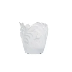 Vase jungle blanc daum
