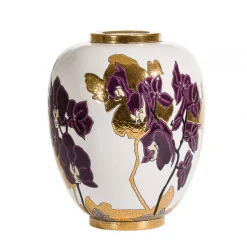 Vase néo pm à l’ombre des fleurs Émaux de Longwy