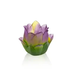 Vase Photophore Jardin de lotus Daum