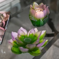 Vase Photophore Jardin de lotus Daum