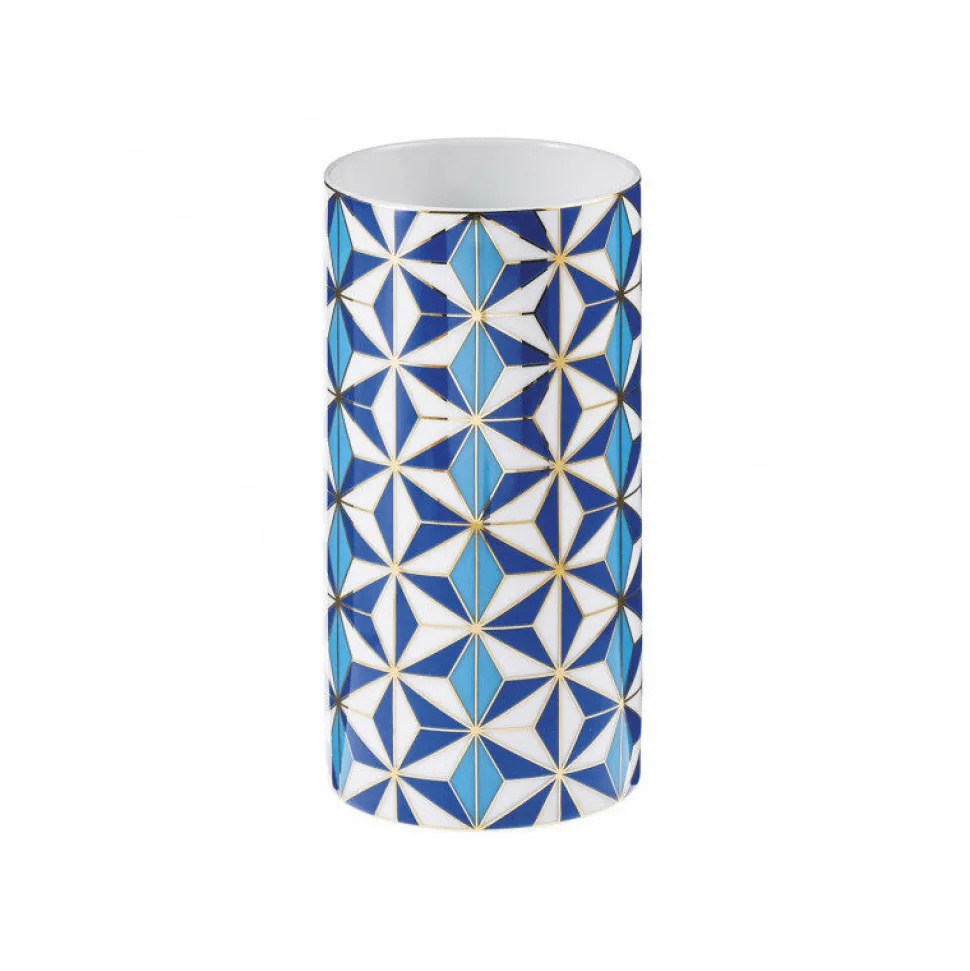 Vase porcelaine 20 cm Mosaic Medina bleu Raynaud