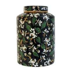 Vase pot à thé Héritage noir Émaux de Longwy