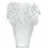 Vase roses passion blanc daum