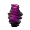 Vase sand mm violet daum par christian ghion