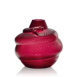 Vase serpent rouge Lalique