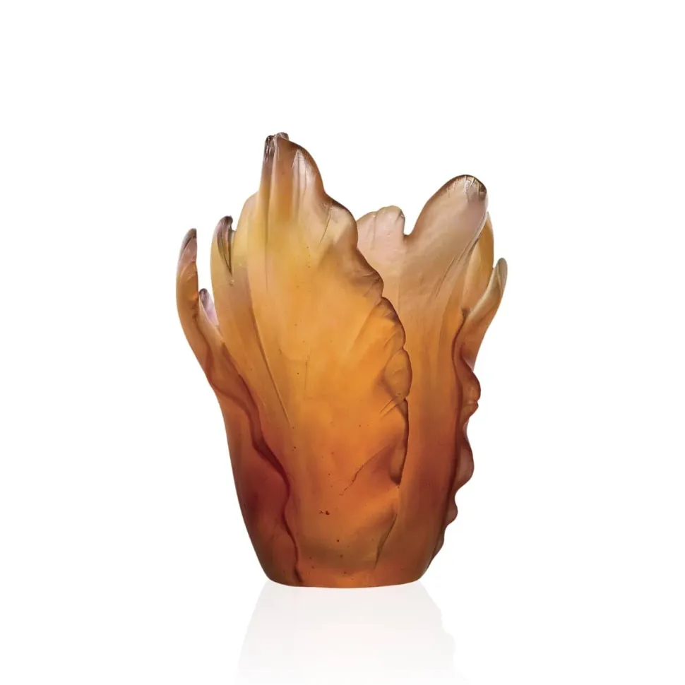 Vase tulipe ambre daum