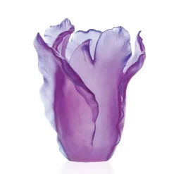 Vase tulipe ultraviolet daum
