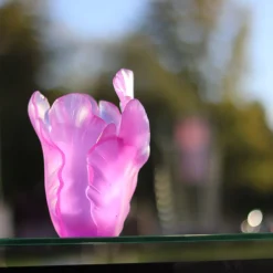 Vase tulipe ultraviolet daum