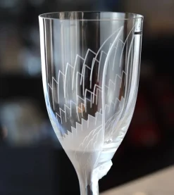 Verre à champagne sourire de l’ange lalique