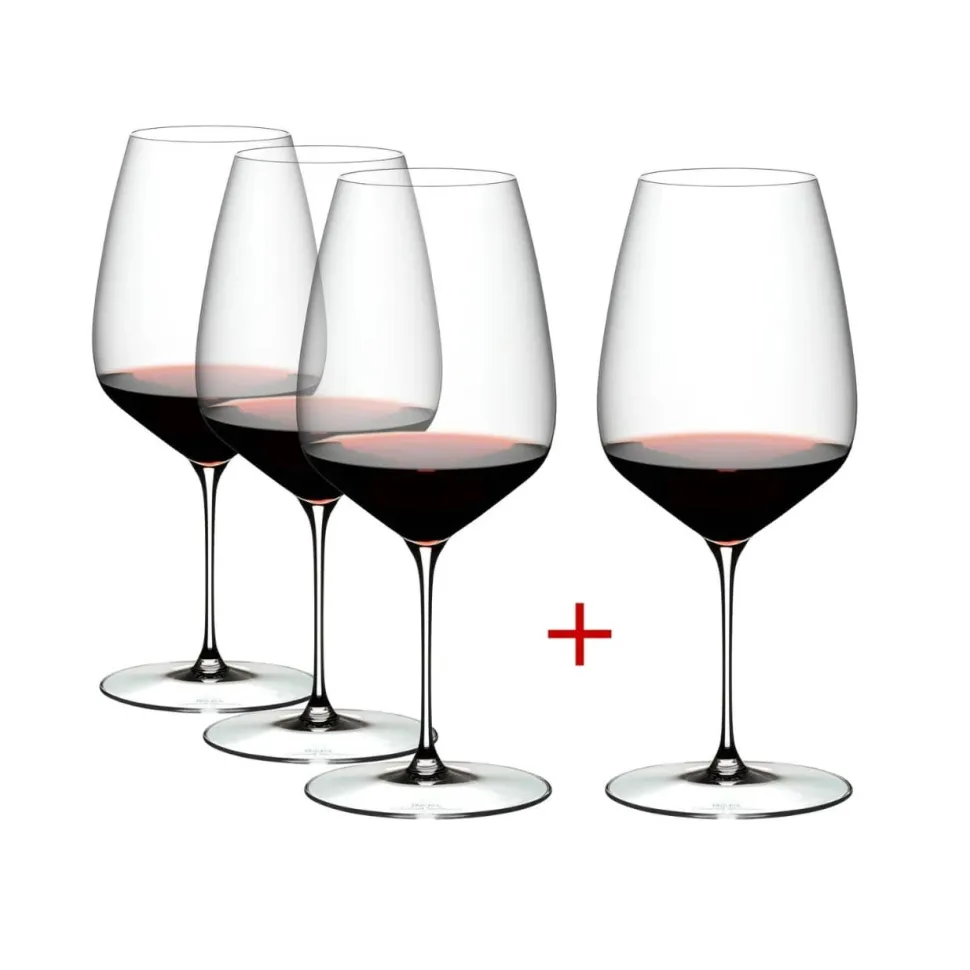 Verre Carbenet Merlot dégustation Veloce Riedel X4 (dont 1 gratuit)
