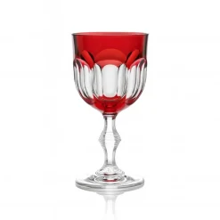 Verre vin cristal rouge nicole