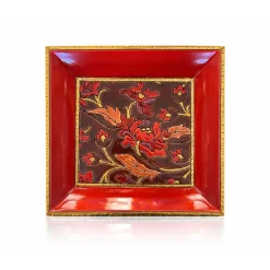 Vide-poches carmin rouge Émaux de Longwy